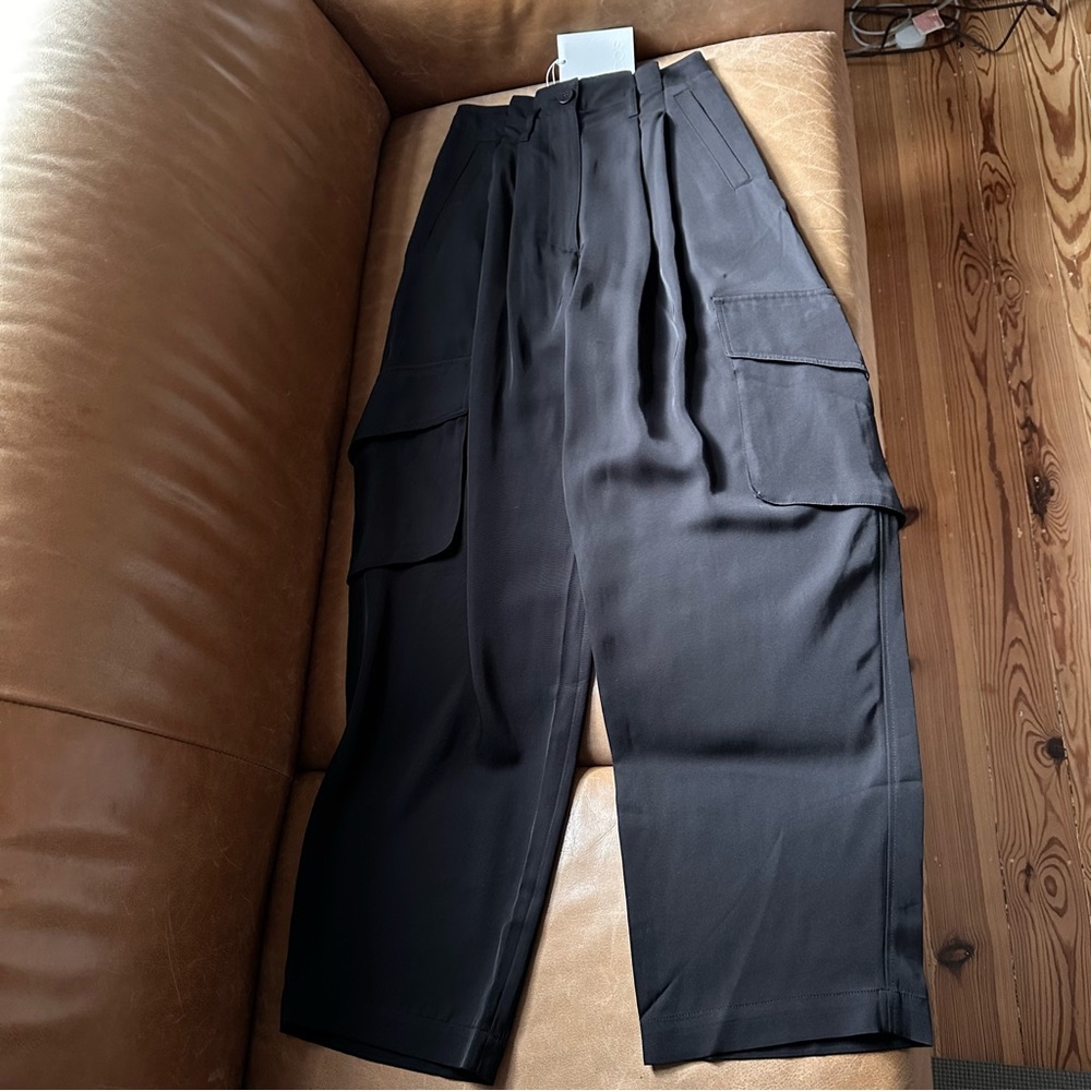 COS Black Cargo Trousers